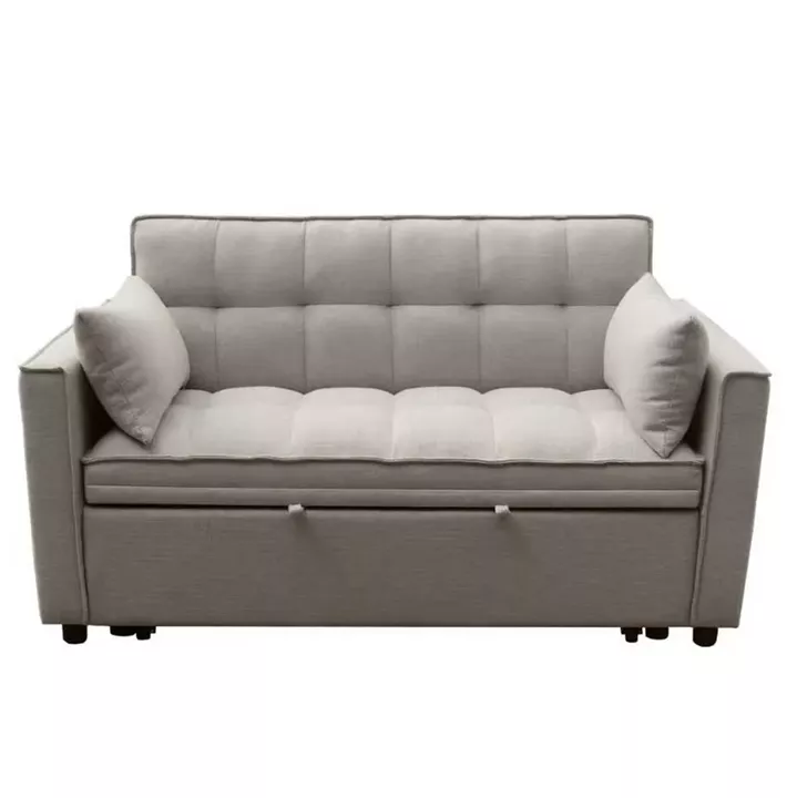 ΚΑΝΑΠΕΣ ΚΡΕΒΑΤΙ 2-ΘΕΣΙΟΣ BORG HM3289.03 ΜΠΕΖ ΥΦΑΣΜΑ 142x94x78Υεκ