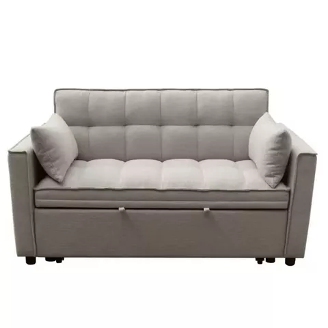 ΚΑΝΑΠΕΣ ΚΡΕΒΑΤΙ 2-ΘΕΣΙΟΣ BORG HM3289.03 ΜΠΕΖ ΥΦΑΣΜΑ 142x94x78Υεκ