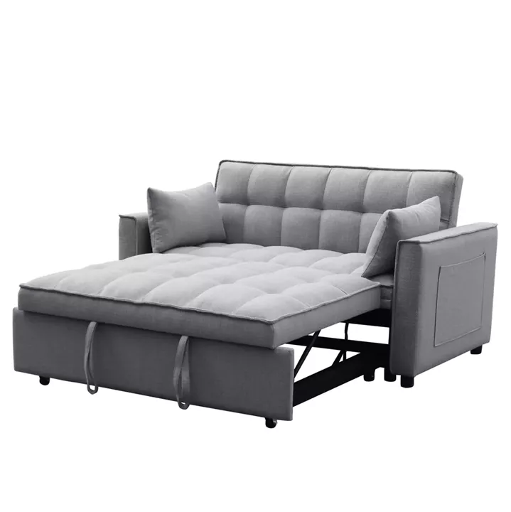 ΚΑΝΑΠΕΣ ΚΡΕΒΑΤΙ 2-ΘΕΣΙΟΣ BORG HM3289.11 ΓΚΡΙ ΥΦΑΣΜΑ 142x94x78Υεκ