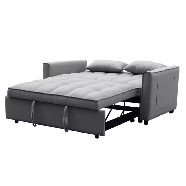 ΚΑΝΑΠΕΣ ΚΡΕΒΑΤΙ 2-ΘΕΣΙΟΣ BORG HM3289.01 ΓΚΡΙ ΥΦΑΣΜΑ 142x94x78Υεκ