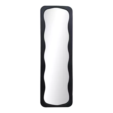 Καθρέπτης Lezour pakoworld βελούδο σε μαύρη απόχρωση 50x5x170εκ