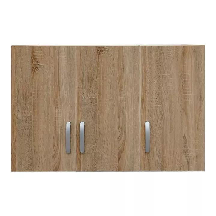 Three-door wardrobe loft Lego pakoworld in sonoma color 90x41.5x60cm