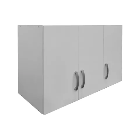 Three-door wardrobe loft Lego pakoworld in white color 90x41.5x60cm
