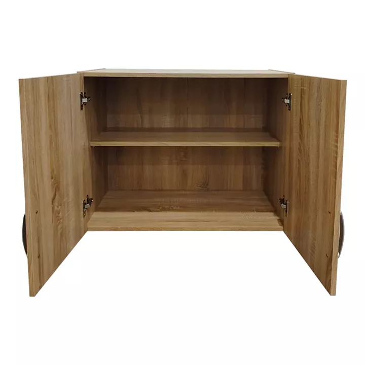 Two-door wardrobe loft Lego pakoworld in sonoma color 79x41.5x60cm