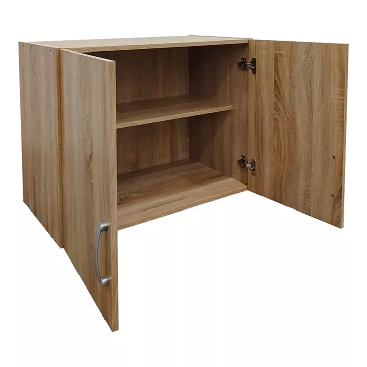 Two-door wardrobe loft Lego pakoworld in sonoma color 79x41.5x60cm