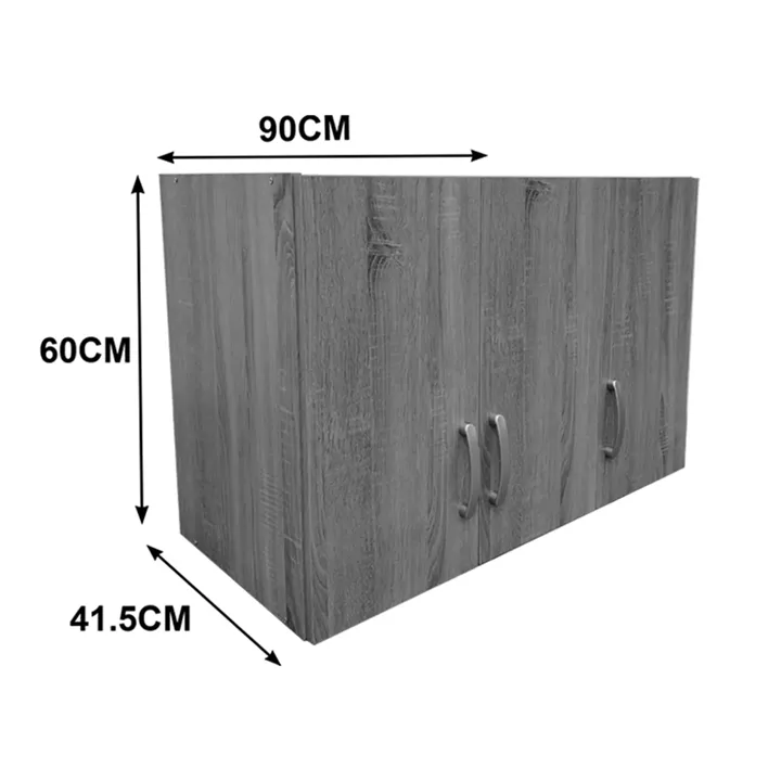 Three-door wardrobe loft Lego pakoworld in wenge color 90x41.5x60cm