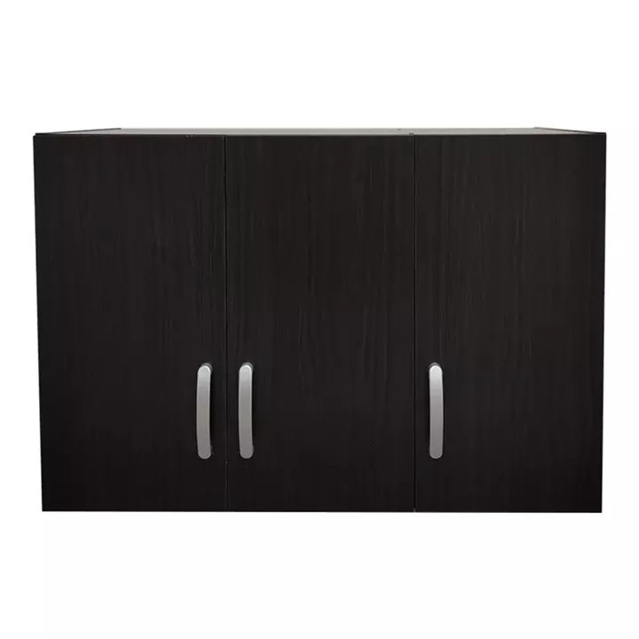 Three-door wardrobe loft Lego pakoworld in wenge color 90x41.5x60cm