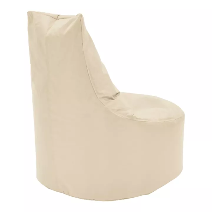 Πουφ πολυθρόνα Norm PRO pakoworld αδιάβροχο μπεζ 65x65x80εκ