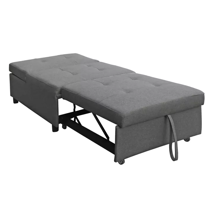 ΠΟΛΥΘΡΟΝΑ-ΚΡΕΒΑΤΙ LIBRE HM3295.01 ΓΚΡΙ ΥΦΑΣΜΑ 75x106x89Υεκ.