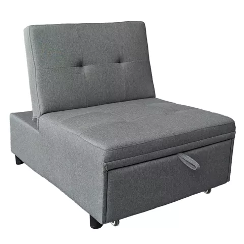 LOUNGE CHAIR-BED LIBRE HM3295.01 GREY FABRIC 75x106x89Hcm.