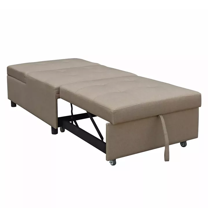 LOUNGE CHAIR-BED LIBRE HM3295.03 BEIGE FABRIC 75x106x89Hcm.