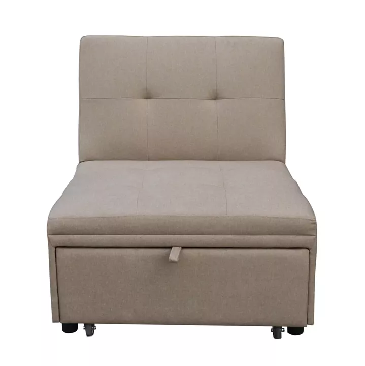 LOUNGE CHAIR-BED LIBRE HM3295.03 BEIGE FABRIC 75x106x89Hcm.