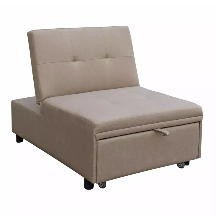 LOUNGE CHAIR-BED LIBRE HM3295.03 BEIGE FABRIC 75x106x89Hcm.