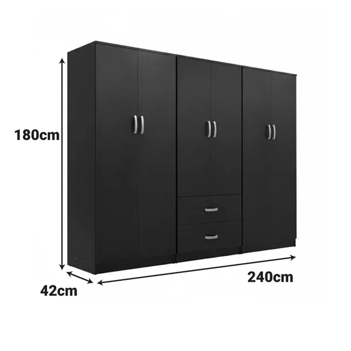 Ντουλάπα τετράφυλλη Lego Ι pakoworld wenge 240x42x180εκ