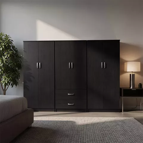Lego Ι pakoworld wenge six-door wardrobe 240x42x180cm