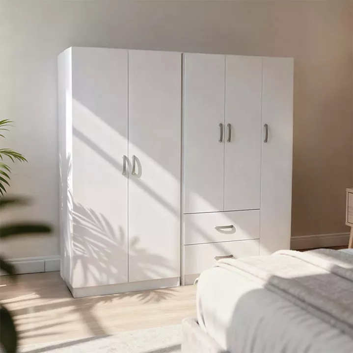 LegoI  pakoworld five-door wardrobe white 170x42x180cm