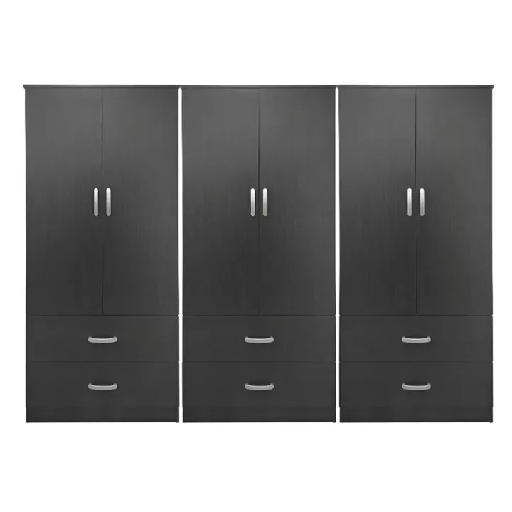 Lego pakoworld six-door wardrobe with drawers wenge 240x42x180cm