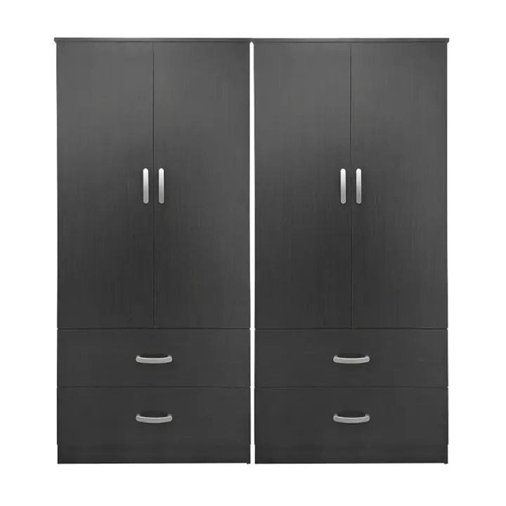 Ντουλάπα τετράφυλλη με συρτάρια Lego pakoworld wenge 160x42x180εκ