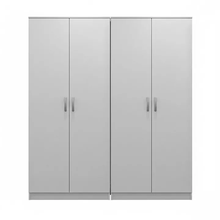 Four-leaf wardrobe Lego Ι pakoworld white 160x42x180cm