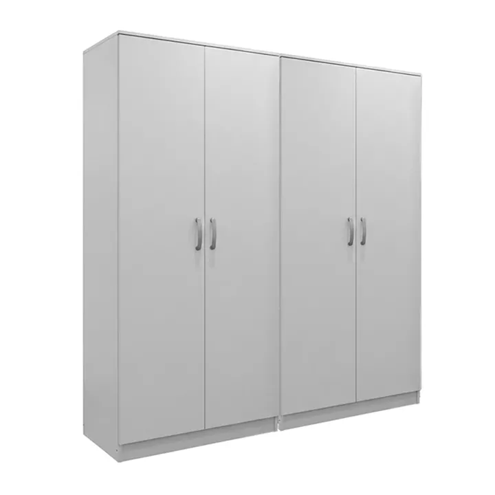 Four-leaf wardrobe Lego Ι pakoworld white 160x42x180cm