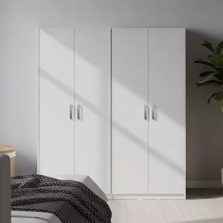 Four-leaf wardrobe Lego Ι pakoworld white 160x42x180cm