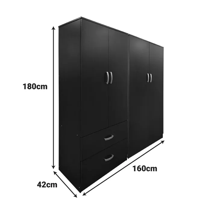 Lego pakoworld wenge four-door wardrobe 160x42x180cm