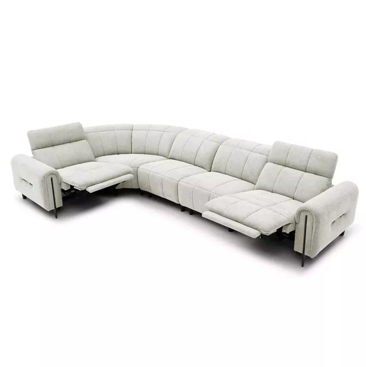 CORNER SOFA WITH 2 RECLINE SEATS ORACLE HM3290.02 BEIGE FABRIC 293x293x98Hcm.