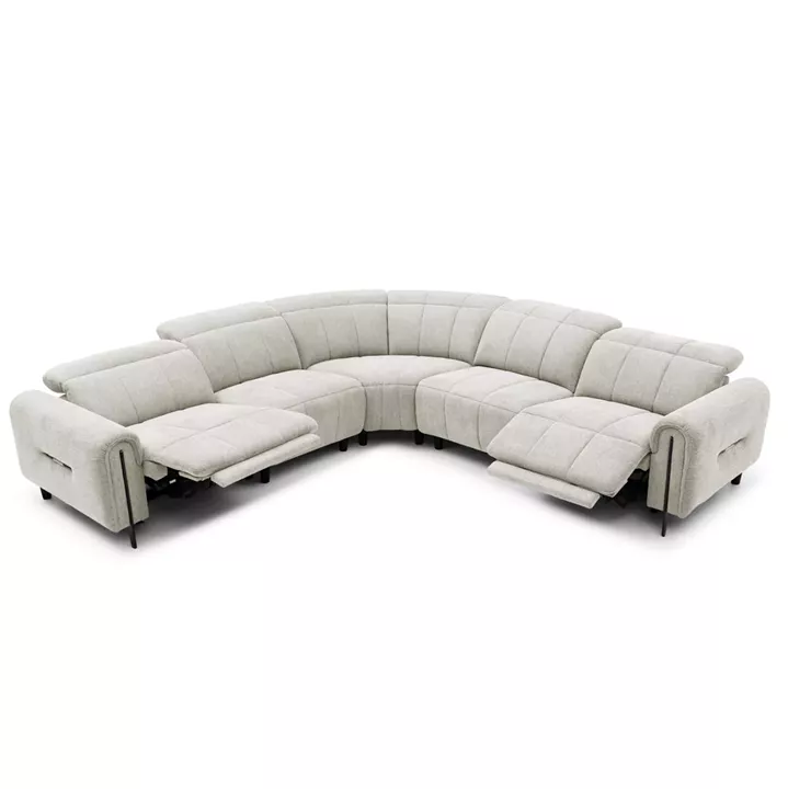 CORNER SOFA WITH 2 RECLINE SEATS ORACLE HM3290.02 BEIGE FABRIC 293x293x98Hcm.