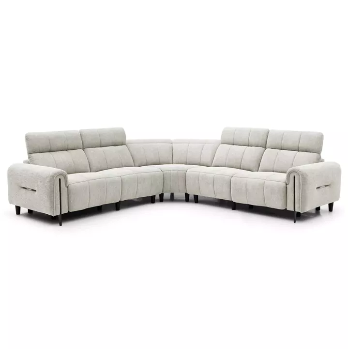 CORNER SOFA WITH 2 RECLINE SEATS ORACLE HM3290.02 BEIGE FABRIC 293x293x98Hcm.