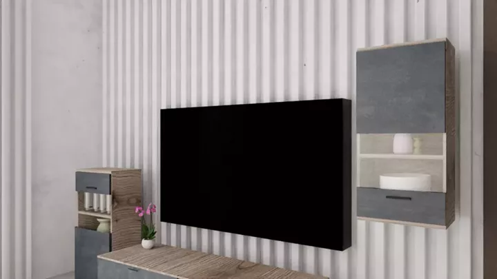 Σύνθεση ECO-1A σταχτί - μαύρη πέτρα.