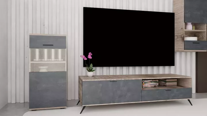 Σύνθεση ECO-1A σταχτί - μαύρη πέτρα.