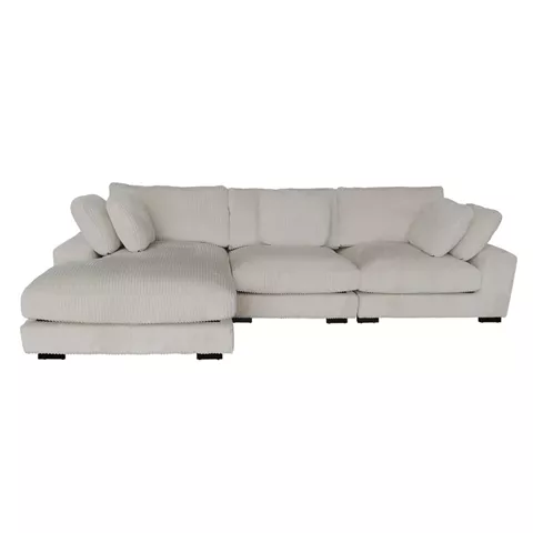 CORNER SOFA LEFT CRANFIELD HM3287.02L BEIGE CORD FABRIC 313x169(corner)x80Hcm.