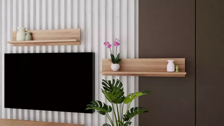 Ράφι Τοίχου ECO 811 καρυδί