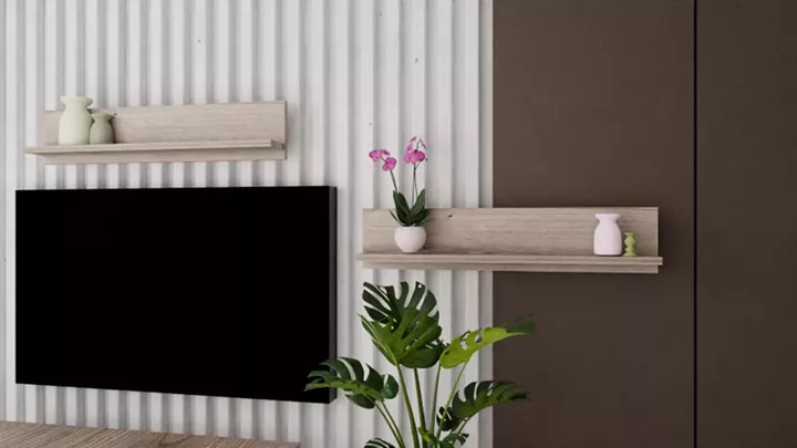 Ράφι Τοίχου ECO 811 σταχτί