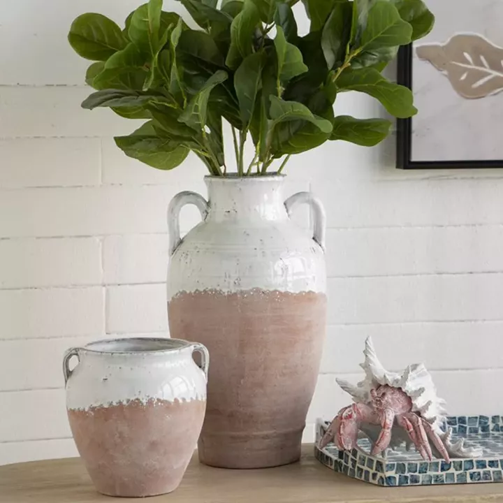 Artekko Animal Κόκκινο Επιτραπέζιο Διακοσμητικό Καβούρι σε Λευκό Κοχύλι από Ρητίνη (23.5x23.5x17.8)cm