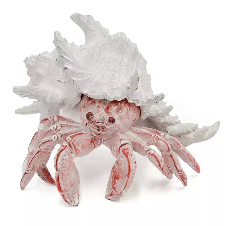 Artekko Animal Κόκκινο Επιτραπέζιο Διακοσμητικό Καβούρι σε Λευκό Κοχύλι από Ρητίνη (23.5x23.5x17.8)cm