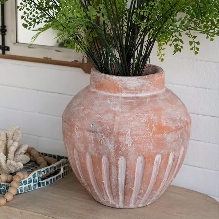 Artekko Candia Βάζο από Τερακότα (34.5x34.5x36.5)cm