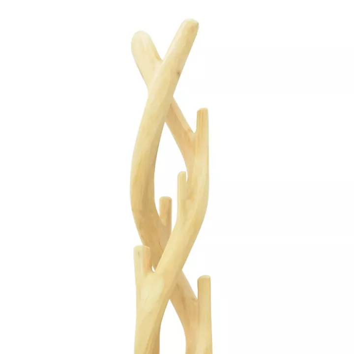 Κρεμάστρα επιδαπέδια Gantou pakoworld suar ξύλο σε φυσική απόχρωση 40x40x200εκ