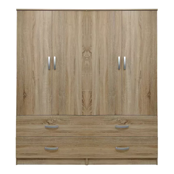 Ντουλάπα τετράφυλλη με συρτάρια Lego pakoworld sonoma 160x42x180εκ