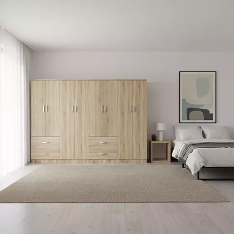 Ντουλάπα οχτάφυλλη Lego pakoworld sonoma 241x42x181εκ