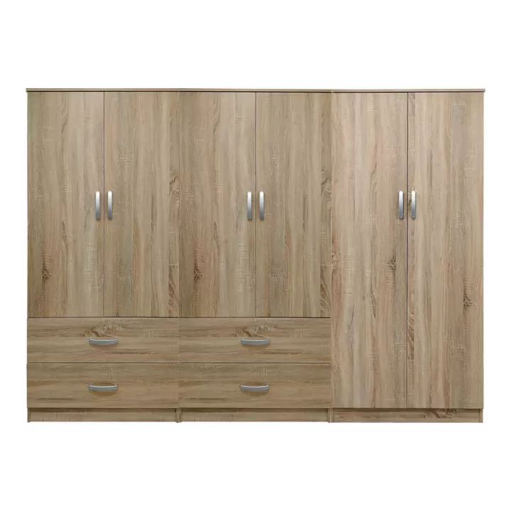 Ντουλάπα εξάφυλλη Lego pakoworld sonoma 240x42x180εκ