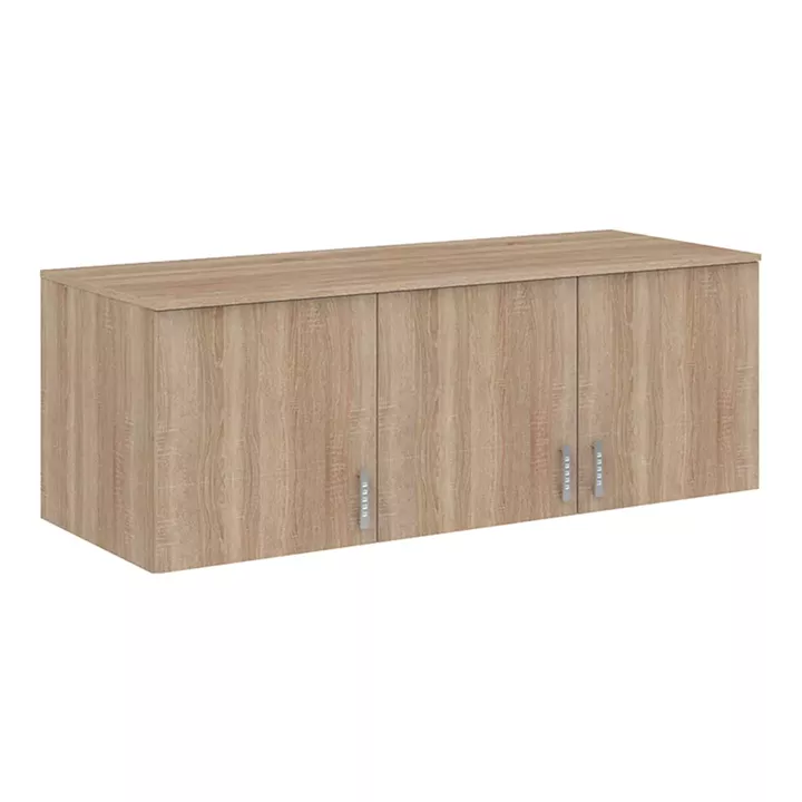 Ντουλάπα τρίφυλλη Royal pakoworld με συρτάρια και πατάρι sonoma 150x58x230εκ