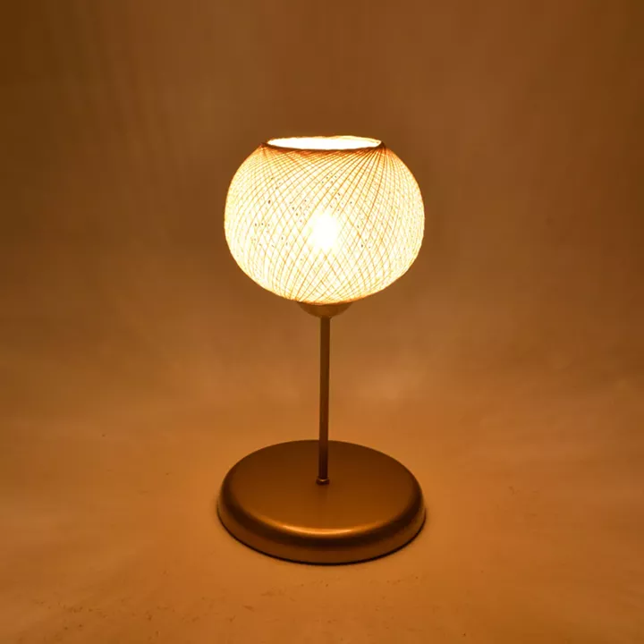 Επιτραπέζιο φωτιστικό Gaia pakoworld Ε27 μέταλλο χρυσό Φ22x37εκ