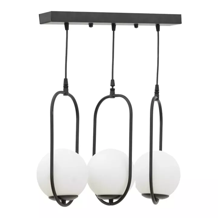 3-light ceiling lamp Lavol pakoworld E27 black metal 30x3x70cm