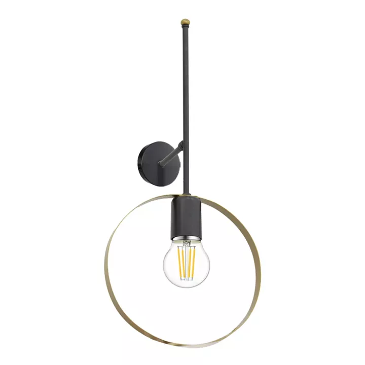 Wall lamp Bendia pakoworld E27 black-gold metal 25x15x52cm
