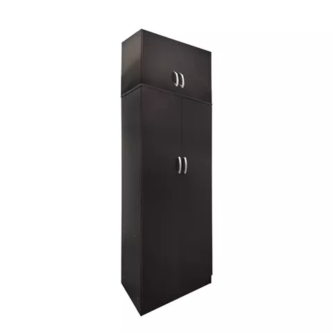 Ντουλάπα δίφυλλη και πατάρι Lego pakoworld σε wenge απόχρωση 80x42x240εκ