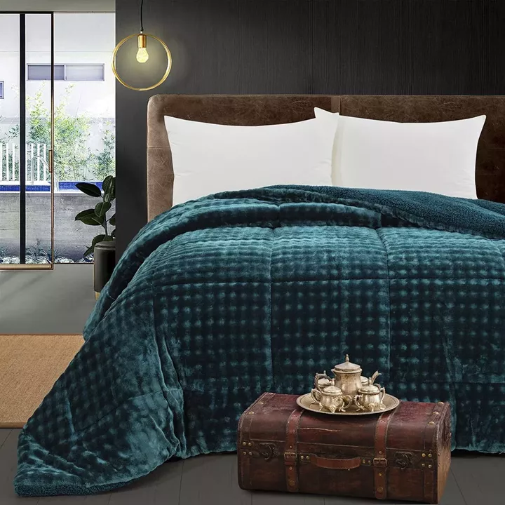 Beauty Home Κουβερτοπάπλωμα υπέρδιπλο Art 12514 220x240 Πετρόλ