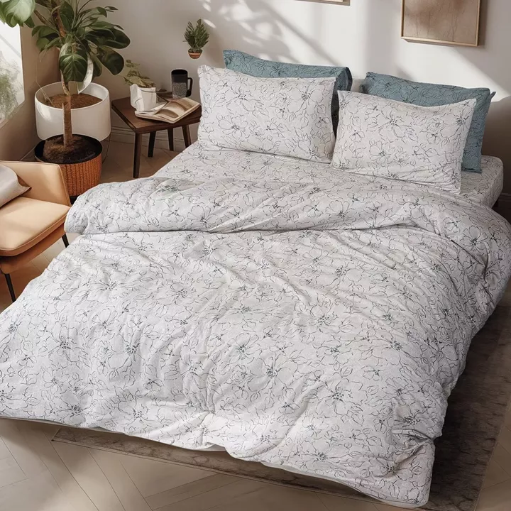 Beauty Home Σετ παπλωματοθήκη φανελένια υπέρδιπλη Cinsault Art 12637 230x250 Μπεζ