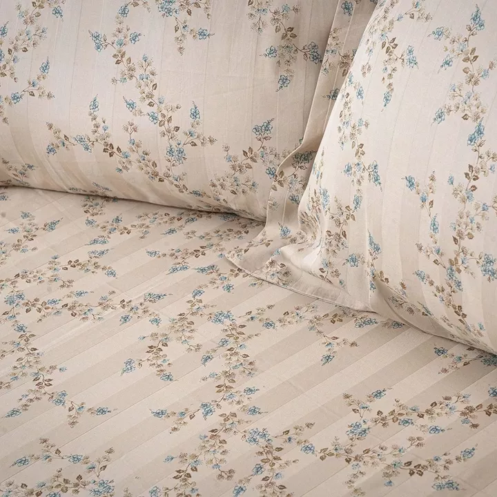 Beauty Home Σετ παπλωματοθήκη υπέρδιπλη Art 12215 Nova 100% Βαμβακοσατέν 300tc 230x250 Άμμου