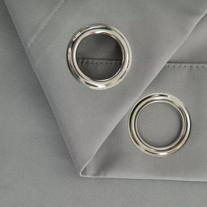 Beauty Home Κουρτίνα Full Blackout σκίασης με 8 κρίκους Soft Art 8391 Grey-11 140x270 Γκρι